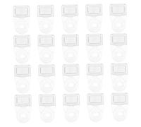 Gadpiparty 35pcs Glass Retainer Clips with Screws for Cabinet Glass Fasteners Plastic Mirror Mounting Clips Easy Installation for Wardrobes Windows and Doors