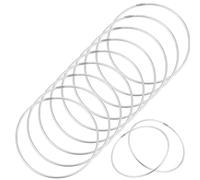 Gadpiparty 35pcs Metal Rings Dream Catcher Hoops Macrame Wreath Making Frames Silver Sturdy Easy for Hanging Decor Accessories for Home Decoration