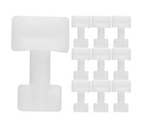 Gadpiparty 35pcs White 1.3cm Plastic Mold Buckles for Concrete Flower Pot Planter DIY Casting, Reusable Window Frame Clips for Cement Railing Column Roman Pillar Molds