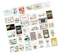 Gadpiparty 36pcs DIY Birthday Greeting Cards Beautiful Adornment for Celebrations Premium Blank Inside for Personal Messages for Friends Family Business Occasions