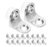 Gadpiparty 36Pcs Glass Shelf Brackets with Suction Cup Base, Alloy Corner Support Pegs with 4X16Mm Stainless Steel Screws, Wall Mounted Glass Shelf Supports for Display and Storage