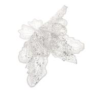 Gadpiparty 3D Silver Sequin Beaded Flower Applique Patch for Sewing, Large Sparkly Lace Embellishment 12x12 Inch, Decorative Sew-on Floral Trim for Wedding Dresses, Stage Costumes, Party