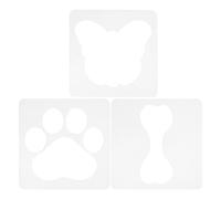Gadpiparty 3pcs Acrylic Quilting Template Set with Butterfly, Dog Paw and Bone Patterns - Free Motion Ruler for Domestic Sewing Machines, Machine Quilting Stencils for Patchwork and DIY