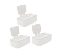 Gadpiparty 3pcs Baby Wipes Dispenser Box Refillable Tissue Holder with Lid White Pp Material No Strange Smell Small Wipe Storage Case Suitable for Diaper Bag and Stroller