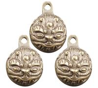 Gadpiparty 3pcs Charm Pendant Vintage Bell Ornament Golden Brass DIY Crafts Making Bell Adds Joyful Christmas Atmosphere Craftsmanship Can Be Hung on Christmas Tree Holiday Tradition