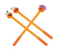Gadpiparty 3Pcs Cute Pumpkin Writing Pens for Halloween Decor Ergonomic Gel Pens for Students Office Use Comfortable Grip for Note Taking
