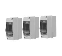 Gadpiparty 3pcs Distribution Box with Clear Cover Breaker Box for Charging Stations Dustproof Weatherproof Electrical Enclosure with Din Rail Panel for Industrial Commercial and Residential