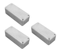 Gadpiparty 3pcs DIY Aluminum Guitar Pedal Enclosure 1590a Metal Stomp Box Case 92x38x31mm Unfinished Portable Project Box for Electronic Devices and Guitar Effects Protection