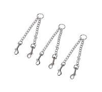 Gadpiparty 3Pcs Double-Head Dog Leash Iron Chain Traction Rope Two-Way Dog Walking Lead Leash Splitter for Safe Pet Control and Outdoor Training