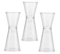 Gadpiparty 3pcs Double-Sided Reusable Reusable Jigger Measuring Cups for Bartenders Bar Party Wine Cocktail Spirit Measure Dispenser Cup Transparent Reusable