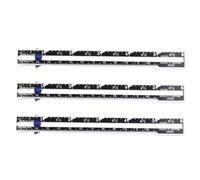 Gadpiparty 3pcs Fixed Sewing Rulers Aluminum DIY Measuring Tool for Button Positioning and Seam Margins with Parallel Lines Practical Small Gauge for Accurate Craft and Tailoring Random Color