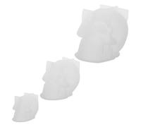 Gadpiparty 3pcs Halloween Skull Molds Silicone Skull Candle Wax Soap Resin Mold for DIY Skeleton Decor with Intricate Details Flexible for Home Party Craft