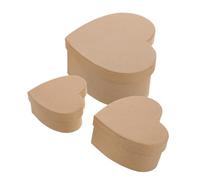 Gadpiparty 3pcs Heart-shaped Kraft Paper Keepsake Boxes Candy Storage with Lid Decorative DIY Packaging for Valentines Jewelry Chocolates and Small Presents