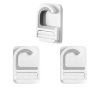 Gadpiparty 3pcs Heavy Duty Abs Mop Holder and Broom Clip Set, Wall Mounted Utility Hooks for Office and Hotel, Punch-Free, Not Easy to Fall, White