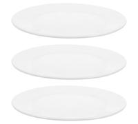 Gadpiparty 3pcs Inch White Porcelain Dinner Plates, Round Ceramic Serveware | Plain Minimalist Style, Microwave Oven and Dishwasher Safe, Suitable for Fruit Pasta, Holiday Entertaining, Easter Events
