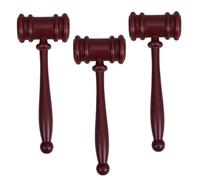 Gadpiparty 3PCS Judge Hammer Lightweight Plastic Gavel for Halloween Costume Roleplay Courtroom Parties and Themed Events Realistic Judge Mallet Accessory