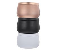 Gadpiparty 3pcs Metal Tea Cans Edges Screw Top Sealed Jars Tinplate Tea Storage Jars for Cosmetics Art Supplies