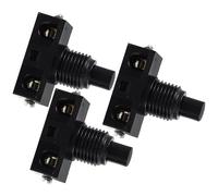 Gadpiparty 3pcs Momentary Push Button Switch for Mechanical and Electrical Equipment, Self-reset Design with Stable and Reliable Abs, Copper, and Iron Material, Simple Black Foot Switch