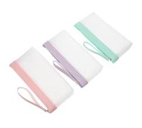 Gadpiparty 3pcs Multi Use Large Capacity Pencil Case Tear Resistant Transparent Frosted Stationery Bags Purple Pink Green Lightweight and Durable Pen Pouch for School Office Travel Organizer