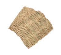 Gadpiparty 3pcs Natural Woven Bunny Grass Mats for Rabbit Bedding and Chewing Portable Straw Mats for Teeth Cleaning Stress Relief and Foraging Entertainment