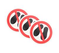 Gadpiparty 3pcs No Stepping Decals Self-adhesive Safety Label Warning Stickers for Smooth Surfaces Industrial Accident Prevention Strong Adhesive Peel and Stick