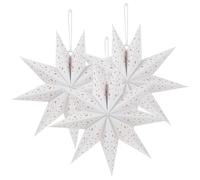 Gadpiparty 3pcs Paper Christmas Lanterns Stylish Nine Pointed Star Lampshades for Festive Decorations Easy to Design for Parties and Holiday Decor