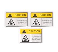 Gadpiparty 3pcs Please Do Not Touch Warning Sticker Peel and Stick High Temperature Safety Label for Machines Kitchen Appliances Toolbox Cars Laptops Adhesive Caution Sign