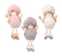 Gadpiparty 3pcs Plush Angel Hanging Ornaments Christmas Decorations Soft Dolls for Tree Window and Photo Props Holiday Home Decor