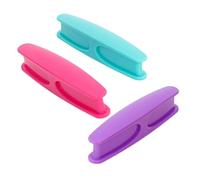 Gadpiparty 3pcs Quilting Ruler Handle Strong Adsorption Grip Set for Sewing and Patchwork Rulers Non-slip Quilters Holder Tools in Green Red Purple for Precise Measuring