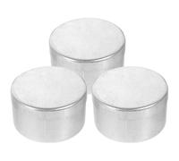 Gadpiparty 3pcs round Aluminum Weighing Boxes for Lab Use, Soil Sampling Jars with Smooth Walls, Easy Cleaning and Versatile Design, for Water Content Measurement and Sampling Storage
