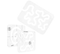 Gadpiparty 3pcs Sewing Template Ruler Acrylic Free Motion Stencils Ruler Kit Swirl Curve Design Reducing Errors Artistic Design for Quilting Beginners and Professionals