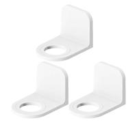 Gadpiparty 3pcs Shower Bottle Holder Wall Mounted Hooks, White Abs Shower Gel Bottle Rack Hook and Soap Holder for Bathroom and Kitchen, Firm and Secure Hold with Sleek Modern Design