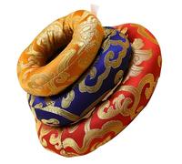 Gadpiparty 3pcs Tibetan Singing Bowl Pads Ring Cushion for Meditation Sound Bowls Handmade Cotton Mat with Lightweight Gong Cushion for Yoga and Relaxation Random Color