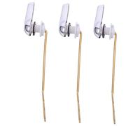 Gadpiparty 3pcs Toilet Flush Handle Replacement with Triple String Hanging Side Mount Toilet Lever Repair Parts for Home and Hotel Bathroom Tanks Ergonomic Flush Lever for Broken Flusher