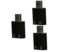 Gadpiparty 3pcs Usb Audio Adapter External Stereo Sound Card Channel Sound for Music Movies Games