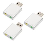 Gadpiparty 3pcs Usb External Stereo Sound Adapter Lightweight Compact Channel Music Movies Games Boys and Girls Friends