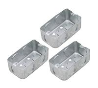 Gadpiparty 3pcs Wall Mounted Junction Box Galvanized Iron Socket Case Durable Electrical Switch Boxes for Indoor Power and Low Voltage Applications