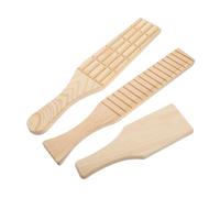 Gadpiparty 3pcs Wooden Clay Modeling Paddle for Pottery and Ceramic Sculpture Smooth and Textured Boards for Soft Clay for Beginners and Professionals