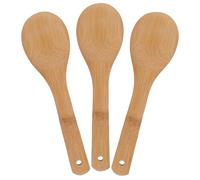 Gadpiparty 3pcs Wooden Rice Paddle Set Non-Stick Heat Resistant Rice Cooker Spoon with Hanging Hole for Cooking and Serving in Kitchen
