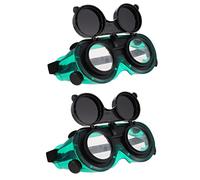 Gadpiparty 3sets Flip Up Welding Goggles Safety Eye Protector for Tig Welding with Impact Resistant Wear Resistant Design Full Coverage Headband for Occupational Eye Protection 2pcs*3