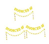 Gadpiparty 3sets Gold Decorations Party Banner Divorce Themed Party Supplies 2pcs*3