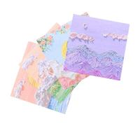 Gadpiparty 4 Books Memo Message Pads Self-stick Note Pads with Assorted Colour Paper, Minimalist Japanese Design, Versatile Use for Office, School and Home, Smooth Writing Experience