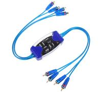 Gadpiparty 4-channel Ground Loop Isolator, Rca Audio Noise Filter for Car Stereo & Home Audio System, Eliminates Engine Hund Loop Isolator Line Sound Remove Noise Filter Line 50w (blue）