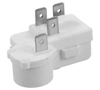 Gadpiparty 4 Pin Refrigerator Compressor Starter Relay with Builtin Overload Protector, Integrated Design, Pp and Iron Material, Fridge Compressor Relay Switch Replacement Part for Freezer