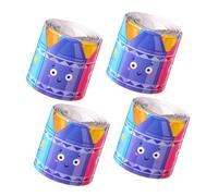 Gadpiparty 4 Rolls Rainbow Crayon Bulletin Board Borders Self-adhesive Blackboard Border Paper Trim for Classroom Walls and Windows Tear-resistant Coated Paper Decorative Sticker for School