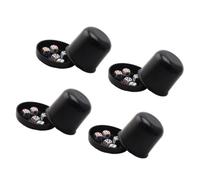 Gadpiparty 4 Sets Black Dice Cup with Lid and 5 Dices for Ktv Halloween