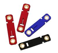 Gadpiparty 4 Sets Parrot Leg Bands with Soft Cloth Foot Rings for Pigeon and Chicken Identification Reusable Open Bird Leg Rings in Blue Red Black for Bird Foot Protection and Coop Management