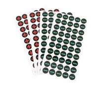 Gadpiparty 4 Sheets of Warning Polarity Sticker Labels for Electrical Equipment and Batteries, Self-adhesive Paper Safety Decals Versatility and Safety Compliance, Assorted Colour Warning