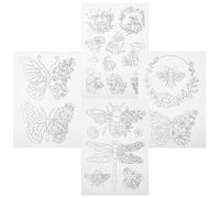 Gadpiparty 4 Sheets Water Soluble Embroidery Stabilizer Cold Water Dissolvable Sticky Stabilizer for Machine and Hand Embroidery Shirts Bags Caps DIY Sewing Craft