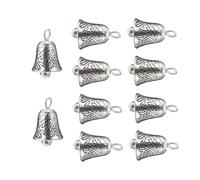 Gadpiparty 40 pcs Alloy Bell Pendants DIY Christmas Charms Accessories Lightweight for Jewelry Making Home Garden Door Decoration Festive Party Craft Supplies